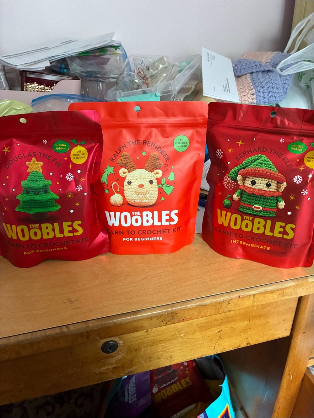 The Woobles Christmas crochet kits